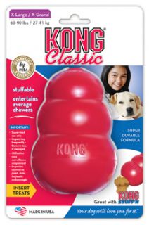 Classic Red Kong Dog Toy Choose Size Supports Rescue
