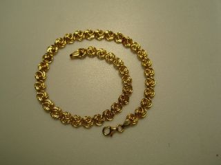 Milor Byzantine Bracelet 14kt 585 Yellow Gold Italy 10 Long