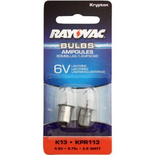 Rayovac K13 2 Krypton 6V Lantern Bulbs 2pk KPR113 3 6 Watt