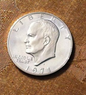 Eisenhower Ike Silver Dollar 1971 Proof BU 40 Silver