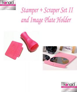 Konad Nail Art Stamper Scraper and Image Plate Holder