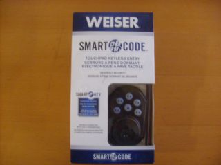 Weiser Smartcode Touchpad Electronic Deadbolt Venetian Bronze comp