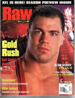 WWE Raw Magazine February 2001 Kurt Angle Gold Rush WWF