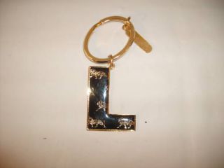 Letter L Black and Gold MGM Casino Key Chain New