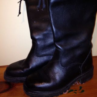 Bean Black Motorcycle Winter Boots