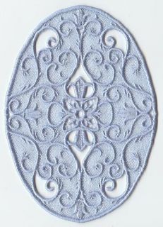 Victorian Oval Lace U Choose Thread Color 2 Embroidered Hand Towels by