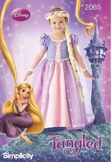 Simplicity 2065 Girls Disney Princess Tangled Rapunzel Costume Pattern