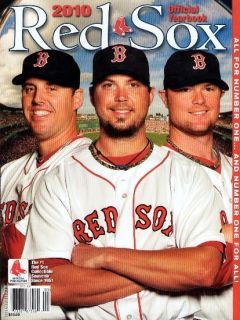 2010 Boston Red Sox Yearbook Beckett Lester Lackey
