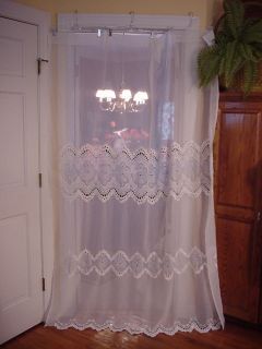 Sheer Lace Embroidery Curtain Panels