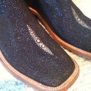 Lagrange Stingray Leather Cowboy Boots Ladies 9M