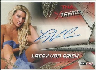 TNA Xtreme Auto Autograph Lacey Von Erich Gold Foil 99 WWE