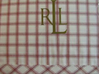Ralph Lauren Lake House Red Cream Plaid King Sheet Set