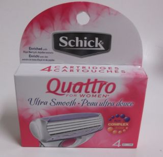 Schick Quattro for Women Razor Refills 4 Cartridge