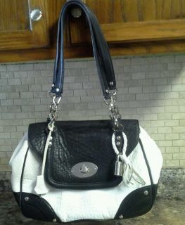 La Gioe di Toscana handbag ladies designer purse black & white Huge