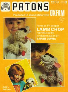 Lamb Chop Puppet Shari Lewis Knitting Pattern Vintage