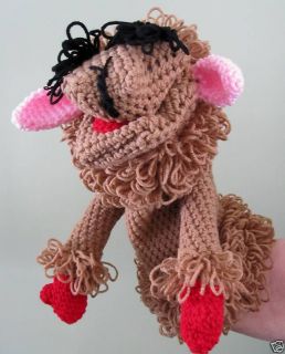 Handmade Crochet Lamb Chop Hand Puppet Toy