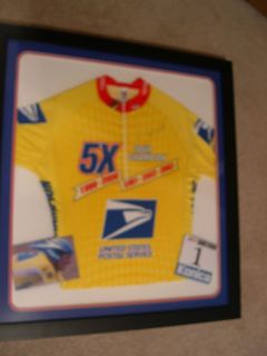 Lance Armstrong Tour de France Signed Jersey Professionally Framed