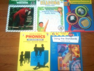 Language Arts, Math Grade 2 Teaching Resource Books lot of 5
