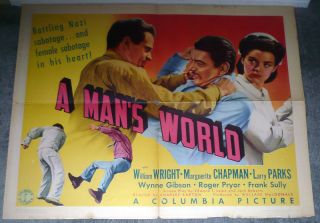 World Original 1942 Movie Poster Larry Parks Marguerite Chapman
