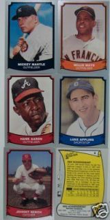 1988 Pacific Cards Baseball Legends Mantle Aaron Mays