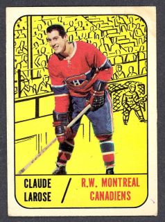 1967 68 Topps Hockey 4 Claude Larose Montreal Canadiens