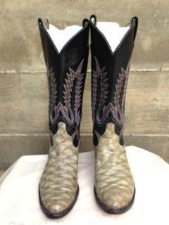 LARRY MAHAN Vtg Exotic Anteater Western Cowboy Boots Mens Size 9 1 2 D