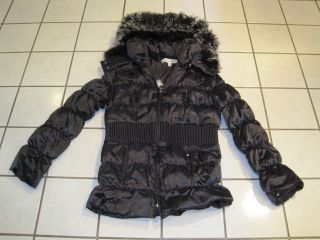 Womens Laundry by Design Black Quilted Down Jacket Size Large 60