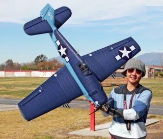Large Scale Hellcat F6F Airplane Electric Brushless Warbird RC ARF RxR