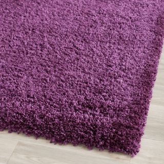 Hand Woven Cozy Shag Purple Carpet Area Rug 4 x 6