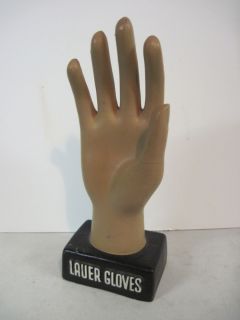 Vintage Lauer Gloves Advertising Sign Store Display Outstanding