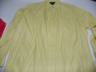 Polo Ralph Lauren Golf Lofting Dress Shirt Yellow M Medium 16 x 34 35