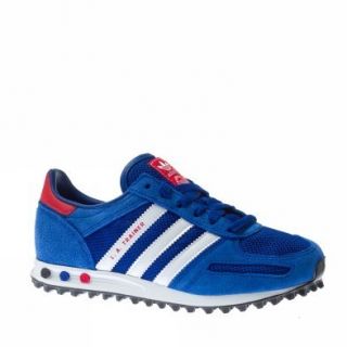Adidas La Trainer K Textile UK Size Light Blue Red Trainers Shoes Kids
