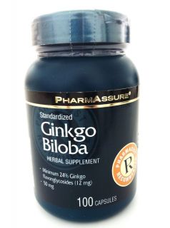 NIB Pharmassure Ginkgo Biloba Herbal Supplement 200 Caps 24%