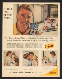 1960 Kodak Camera Peter Lawford Oceans 11 Print Ad