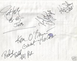 Jets Signed Auto Leahy Todd Clifton OBrien Schroy