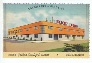 Beiers Bread Bakery Dixon Illinois IL Old Postcard Lee County Vintage