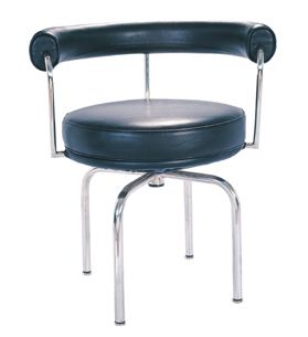 Le Corbusier LC7 Style Swivel Chair Designer Modern