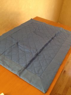 New NIP Leggat Platt Quilted Queen Standard Pillow Sham Medium Blue