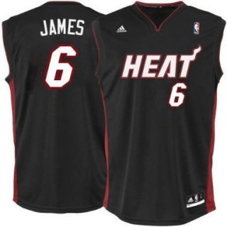 Adidas Miami Heat Lebron James Boys Small NBA Jersey Blk