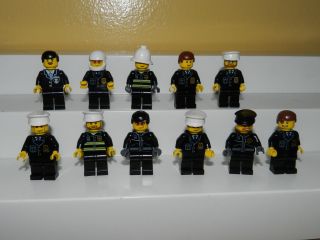 Lego Legos City Town Rescue Police Officer Officers Lot 11 Mini