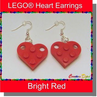 Lego® Fashion Heart Dangle Earrings Valentines Day
