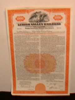 Lehigh Valley Railroad Mortgage Bond Certificate