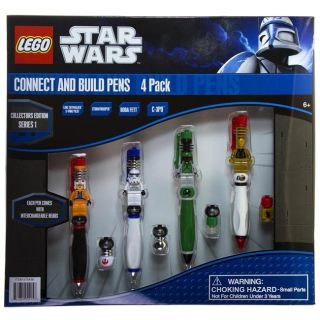 Lego Star Wars Connect and Build Pens 4 Pack Collectors