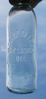 Leonard New Castle Del tombstone hutchinson hutch soda rare