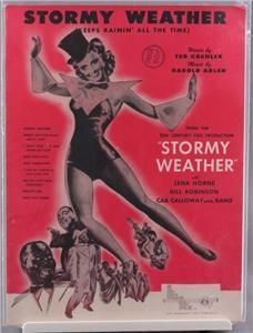 Vintage Sheet Music Stormy Weather Movie Lena Horne
