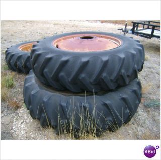18 4 38 Tractor Tires on International 8 Bolt Hole Wheels