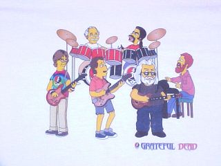 Dead as Simpsons T Shirt Jerry Garcia Look Phil Lesh Bob Weir