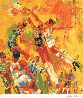 Leroy Neiman Bookplate Basketball Superstars from Limited Edition