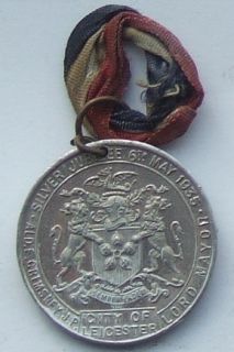 Leicester 1935 Silver Jubilee George V Queen Mary 34mm