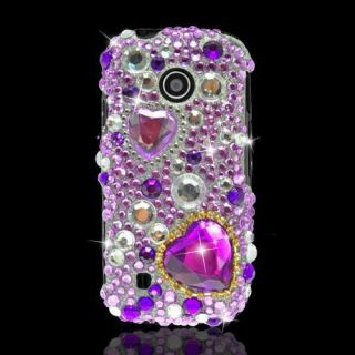  HEART Jewel BLING Rhinestone Hard CASE for LG COSMOS TOUCH VN270